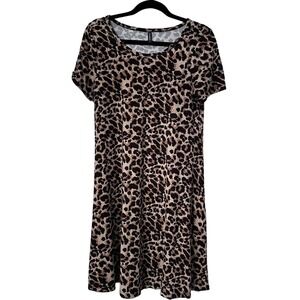 Leopard‎ Print Dress Spring Minimalism Basics Women's Size Medium